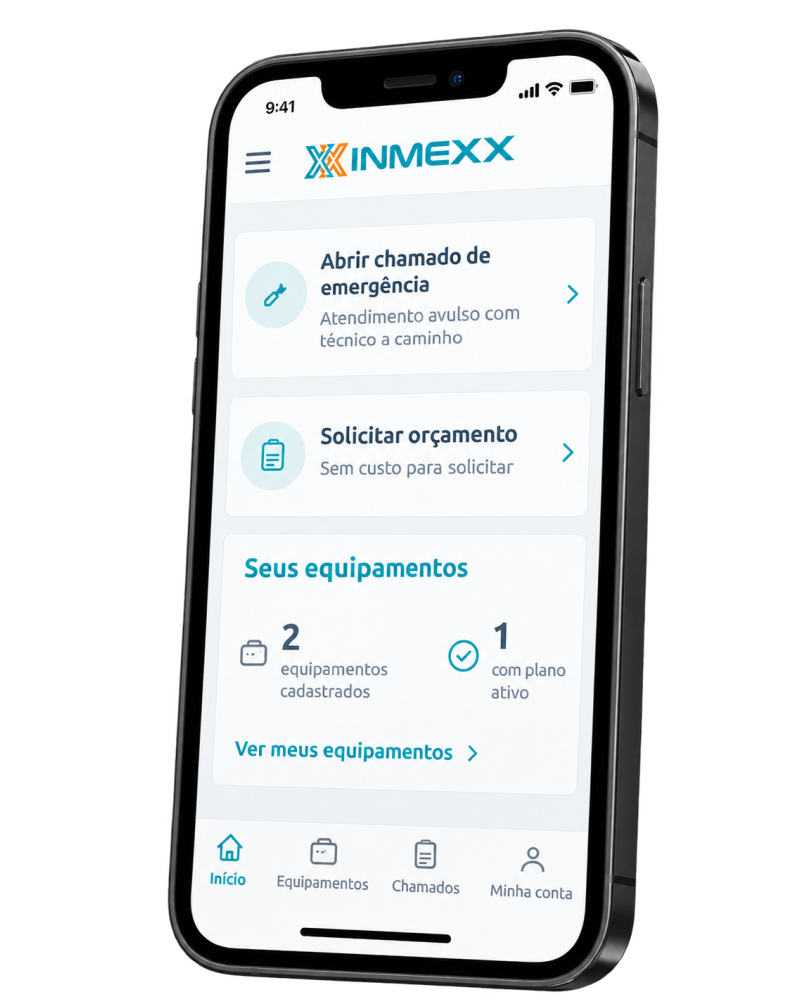 Tela do aplicativo INMEXX